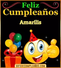 Gif de Feliz Cumpleaños Amarilis